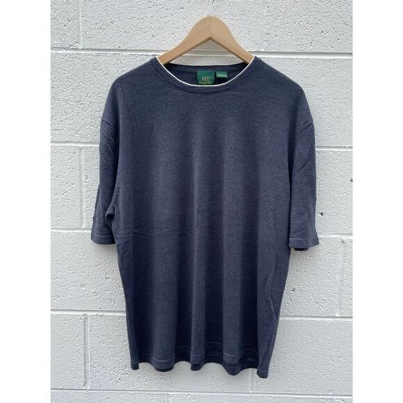 Marshall Field Crew Neck T-Shirt Top Short Sleeve Linen Blend Men’s Size LARGE - Picture 2 of 9